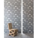 Khroma|Papier peint figures géométriques gris et doré|Papier Peint