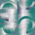 Khroma|Geometrische Wandbild mit grünen Kreisen und Bögen III|Wandbild