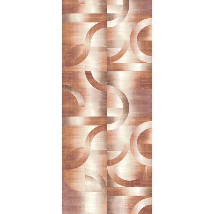 Khroma|Geometrische Wandbild mit braunen Kreisen und Bögen I|Wandbild