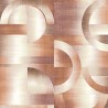 Khroma|Geometric wallmural with brown circles and arches III|Wallmurals