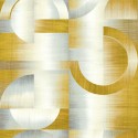 Khroma|Geometrische Wandbild mit gelben Kreisen und Bögen II|Wandbild