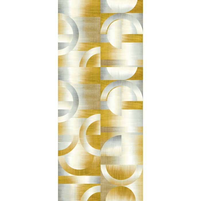 Khroma|Papier panoramique géométrique cercles et arcs jaunes III|Panoramiques