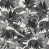 Khroma|Papel Pintado tropical con serpientes en árboles frutales blanco y negro|Papel Pintado