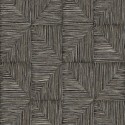 Khroma|Papier peint osier artisanal design géométrique gris pierre|Papier Peint