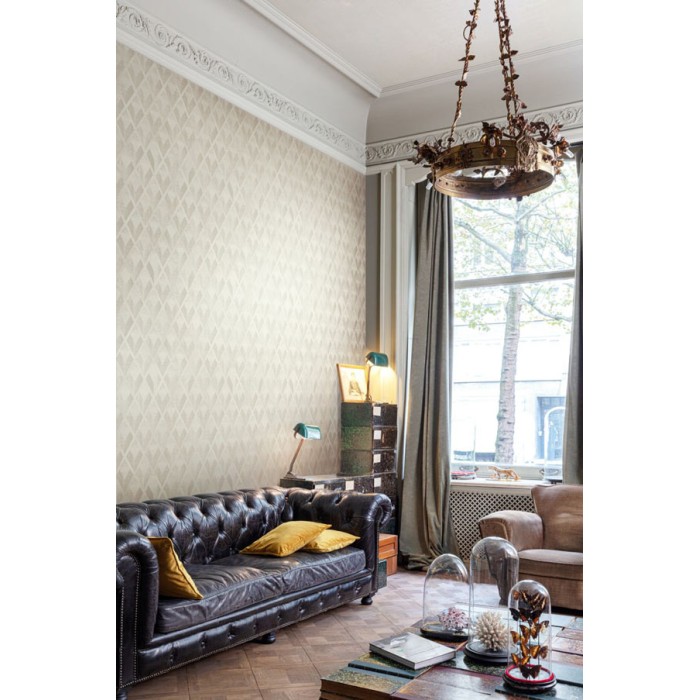 Khroma|Papel Pintado rombos beige efecto 3D|Papel Pintado