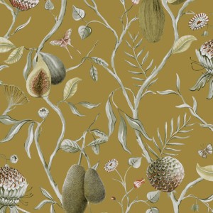 Elitis|Papier peint marron doré à texture luxueuse d’osier|Papier Peint