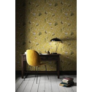 Elitis|Papier peint marron doré à texture luxueuse d’osier|Papier Peint 2