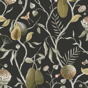 Versace|Baroque collage wallpaper in classic modern style black and gold|Wallpaper