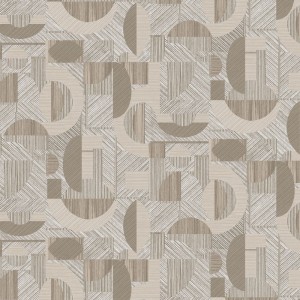 Papeldecor|Papier peint motif floral dessiné beige grisé et blanc crème|Papier Peint