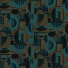 Khroma|Papier peint géométrique bleu turquoise et doré métallisé|Papier Peint