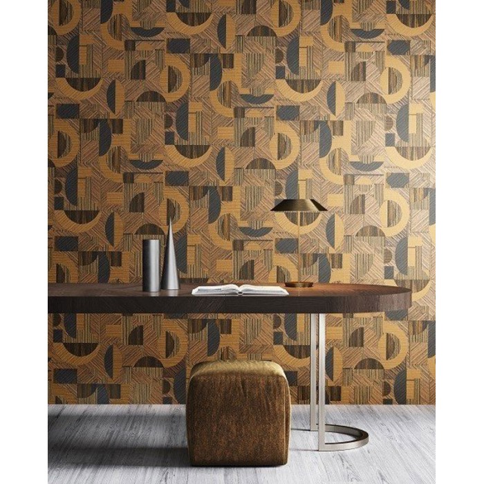 Khroma|Golden modern geometric Wallpaper with metallic style|Wallpaper