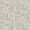 Papel Pintado gris con formas geométricas metalizadas - Khroma Orbital ORB207