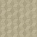 Khroma|Beige Geometrie-Tapete mit 3D-Rauten und Schimmer|Tapeten