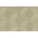 Khroma|Beige Geometrie-Tapete mit 3D-Rauten und Schimmer|Tapeten