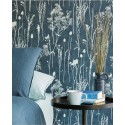 Papel pintado floral escandinavo fondo azul noche - Eijffinger Waterfront 300814