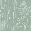 Eijffinger|Scandinavian floral wallpaper in pastel green|Wallpaper