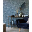 Eijffinger|Papier peint effet mur béton bleu foncé|Papier Peint