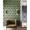 Papeldecor|Papier peint géométrique coloré style rétro vert émeraude|Papier Peint