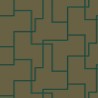 Papeldecor|Geometrische Grafik-Tapete mit Labyrinthmuster und Metallic-Glanz|Tapeten