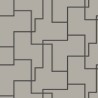 Papeldecor|Papier peint design moderne labyrinthe géométrique gris et argent|Papier Peint