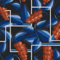 Papel pintado enrejado de vid con uvas estilo Art-Deco -  220-5109