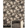 Papeldecor|Papier peint vigne avec grappes sur treillis style Art déco|Papier Peint