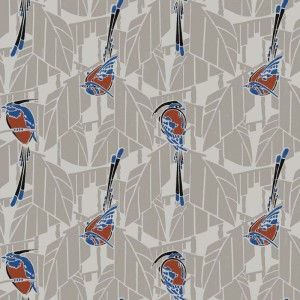 Caselio|Art-Déco-Tapete in Blau, ideal fürs Schlafzimmer|Art Deco