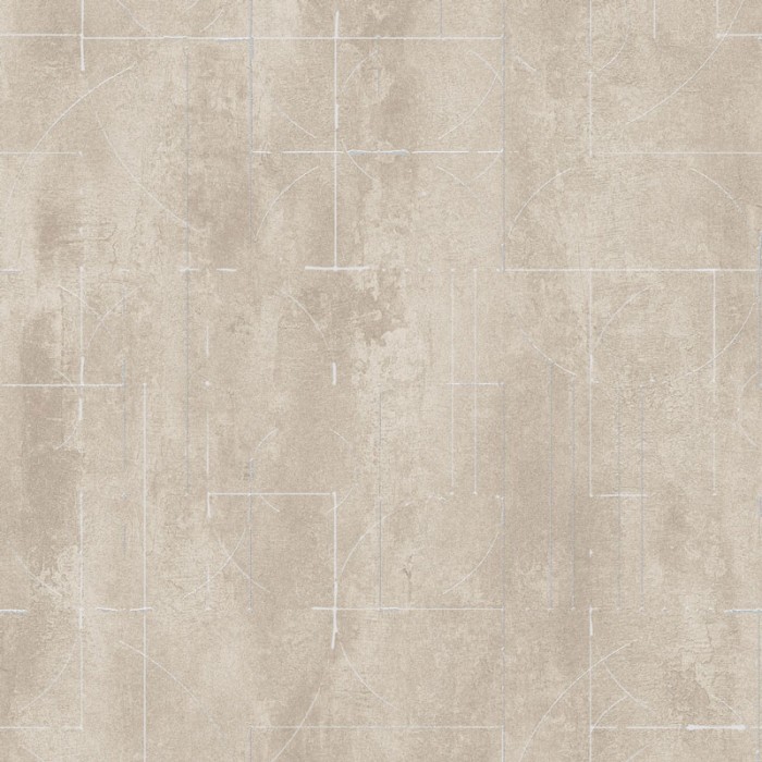 Papel pintado efecto pared de piedra con dibujos geométrico, beige -  220-5147