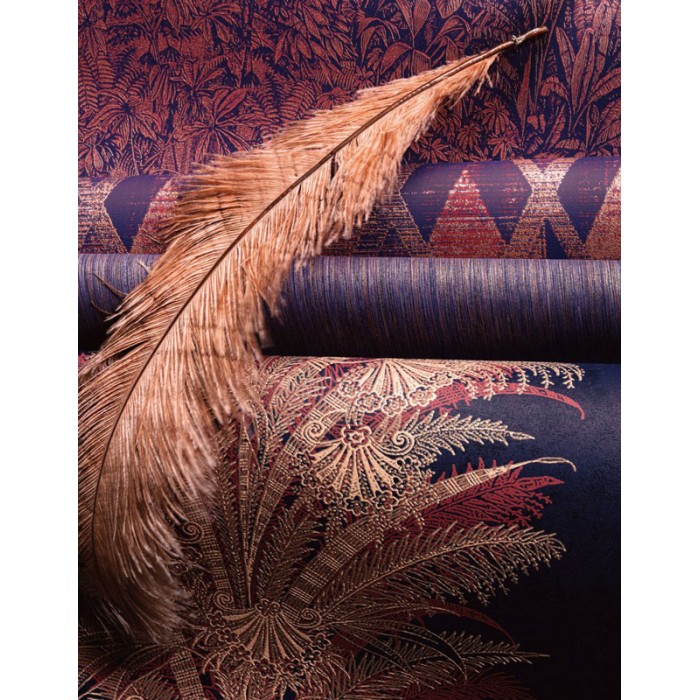 Papeldecor|Papier peint style oriental avec colonnes florales|Papier Peint