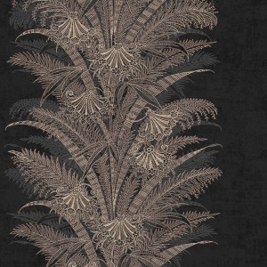 Papeldecor|Textile wallpaper with worn-look green linen texture|Wallpaper