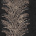 Papeldecor|Wallpaper Japanese flowers brown and grey with vertical stripes|Wallpaper