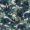 Papeldecor|Fruit trees wallpaper with snakes in green tones|Wallpaper