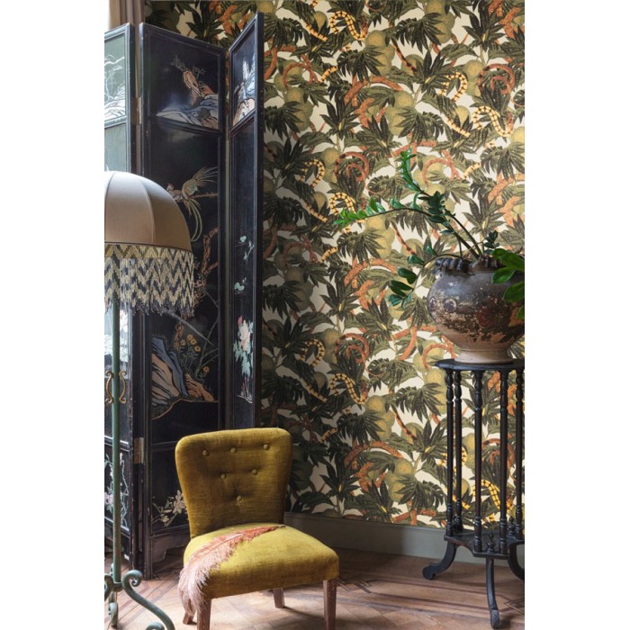 Papeldecor|Papel pintado jungla con frutales y serpientes|Papel Pintado