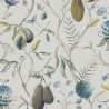Papeldecor|Fruit trees wallpaper with blue tropical papayas|Wallpaper