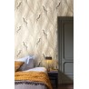 Papeldecor|Papier peint avec des perroquets parmi des feuilles de palmier de style tropical|Papier Peint
