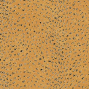 Elitis|Vinyl-Tapete mit Ponyfell in Aubergine und Schwarz|Lederimitat