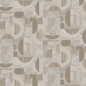 Papeldecor|Modernes geometrisches 3D-Tapetendesign in Champagner und metallischem Grau|Tapeten