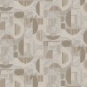Papeldecor|Modernes geometrisches 3D-Tapetendesign in Champagner und metallischem Grau|Tapeten