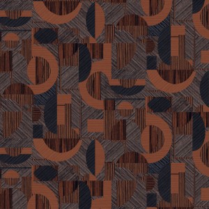 Casamance|Wallpaper interlaced pattern gold metallic|Circles