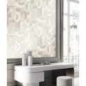 Papeldecor|Modernes graues Tapeten mit metallischen Effekten und geometrischen Formen|Tapeten