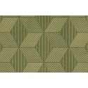 Papeldecor|Papel pintado patrón geométrico con rombos verde y un sutil brillo|Papel Pintado