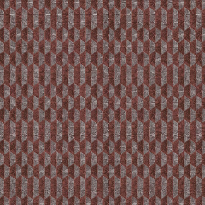 Papel pintado moderno tipo mosaico geométrico marrón y gris plata -  220-5198