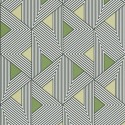 Papeldecor|Moderne geometrische Tapete in Metallic-Grün|Tapeten