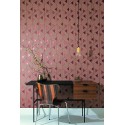 Papeldecor|Schönes modernes braunes und granatfarbenes Tapeten mit metallischen Glanz|Tapeten