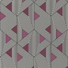 Papeldecor|Modern wallpaper with metallic pink and burgundy geometric patterns|Wallpaper