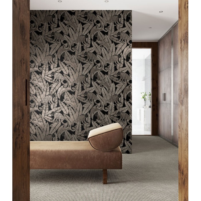 Papeldecor|Papel pintado monos en platanera ideal estilo africano|Papel Pintado