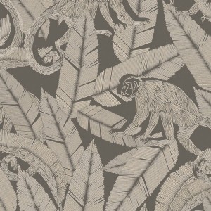 Casamance|Ägyptische Blumentapete weiß-gold|Tapeten
