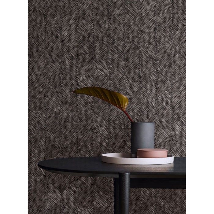 Papeldecor|Papier peint style ethnique effet rotin brun|Papier Peint