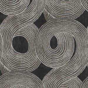 Caselio|Papier peint effet textile bleu et or métallisé|Papier Peint