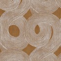 Papel pintado grandes ondas estilo moderno color mostaza y plateado -  220-5223